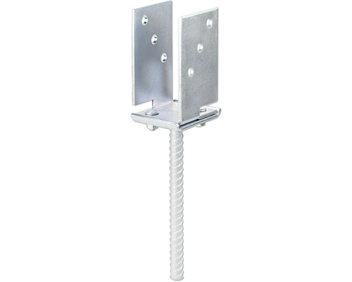 Support pour poteaux en U réglables pour sceller dans le béton 71-131 x 110 x 200 mm galvanisé jaune, 1 pièce Support pour poteaux en U réglables pour sceller dans le béton 71-131 x 110 x 200 mm galvanisé jaune, 1 pièce