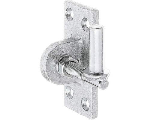 Gond type D I réglable 13 x 105 x 45 mm galvanisé, passivation couche épaisse Loquet réglable avec plaque pour portails de jardin