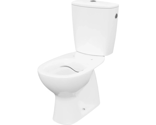 Weisses Stand-WC mit Spülkasten