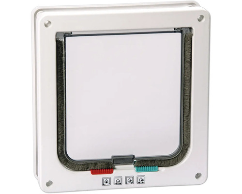 Katzenklappe aus Kunststoff mit Vierwegeverschluss