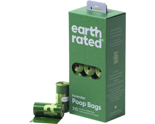Sacs à déjections canines parfumés à la lavande Earth Rated, 315 pièces