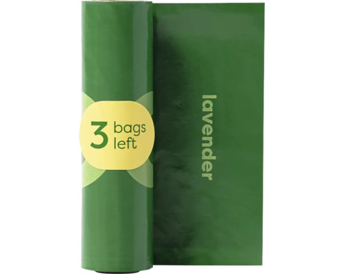 Rouleau de sacs poubelle parfumés à la lavande
