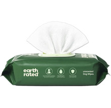 Lingettes non parfumées pour chiens Earth Rated en emballage vert