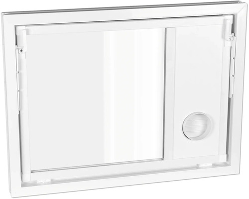 Fenêtre basculante multifonction WOLFA PLUS plastique blanc 1200x700 mm à vitrage simple et raccord de sèche-linge