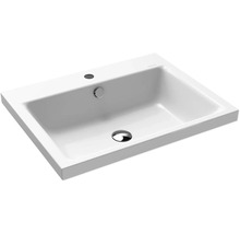 KALDEWEI Einbauwaschbecken Puro 60 cm Stahl-Email mit Hahnloch und Perleffekt 900406013001