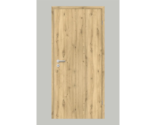 Porte d'intérieur Petrura Yori CPL chêne noueux 75 x 201.5 cm (norme CH) droite Porte en bois avec garniture de poignée
