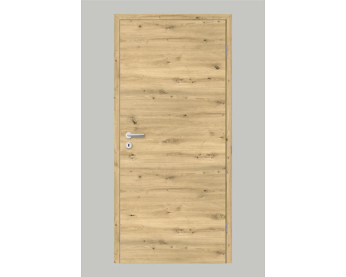 Porte d'intérieur Pertura Yori CPL chêne noueux transversal 86.0x198.5 cm droite Porte intérieure avec motif bois et poignée de porte