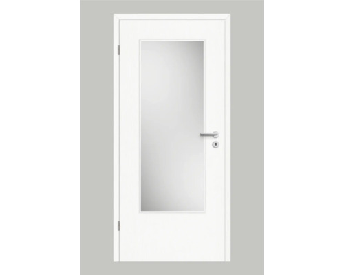 Porte d'intérieur Pertura Yori CPL Masera blanc en longueur 73,5x198,5 cm gauche avec découpe G3 (sans verre)