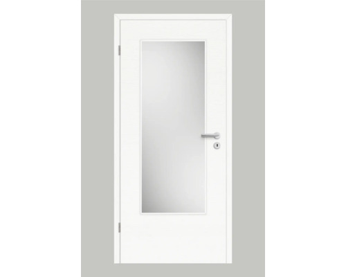 Porte d'intérieur Pertura Yori CPL Masera blanc transversal 73,5x198,5 cm gauche avec découpe G3 (sans verre)