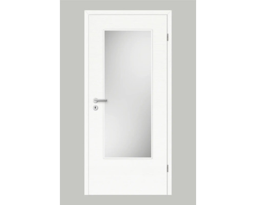 Porte d'intérieur Pertura Yori CPL Masera blanc transversal 86,0x198,5 cm droite avec découpe G3 (sans verre)