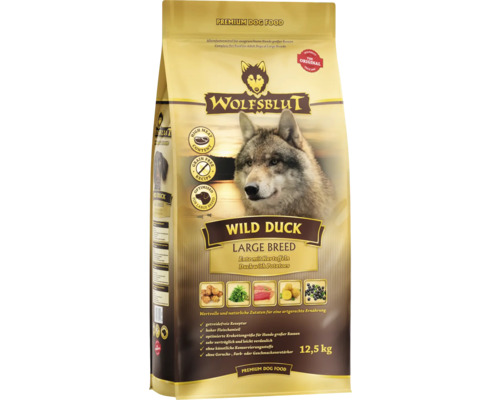 Wolfsblut Wild Duck Large Breed aliments secs pour chiens 12,5 kilogrammes