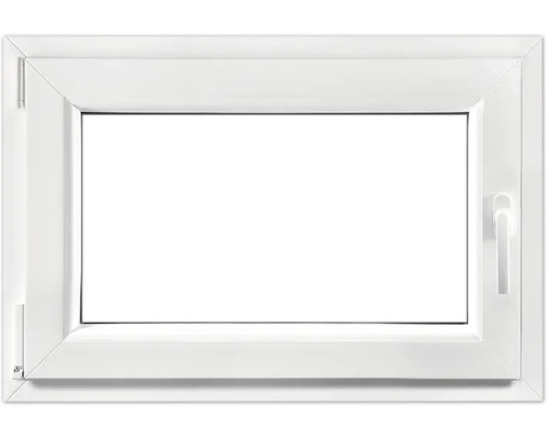 Fenêtre de cave oscillo-battante en plastique RAL 9016 blanc signalisation 600x400 mm tirant gauche