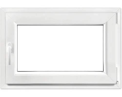 Fenêtre de cave oscillo-battante en plastique RAL 9016 blanc de signalisation 600x400 mm tirant droit Fenêtre de cave oscillo-battante en plastique RAL 9016 blanc de signalisation 600x400 mm tirant droit