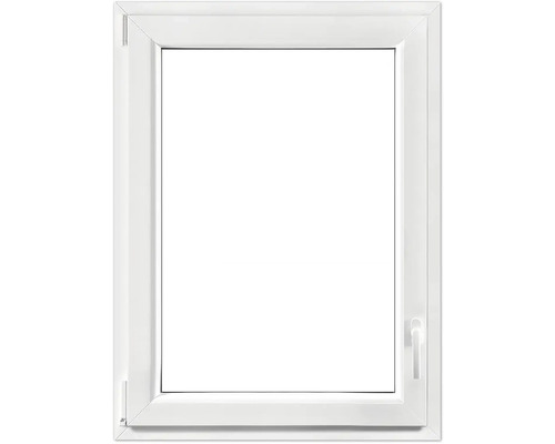 Fenêtre de cave oscillo-battante en plastique RAL 9016 blanc signalisation 600x800 mm tirant gauche
