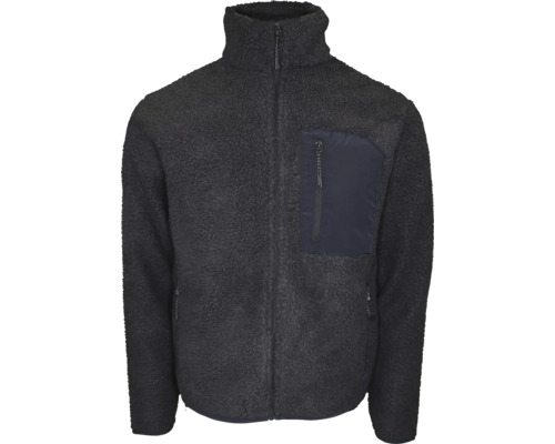 Teddyfleecejacke mit Reißverschluss und Brusttasche