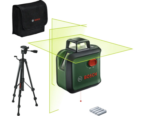 Bosch Kreuzlinienlaser Set mit Stativ, Tasche und Batterien