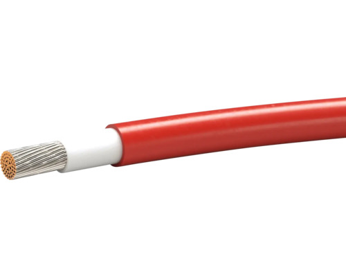 Cordon solaire Eca 6mm2 rouge H1Z2Z2-K (au mètre) Câble électrique avec gaine rouge