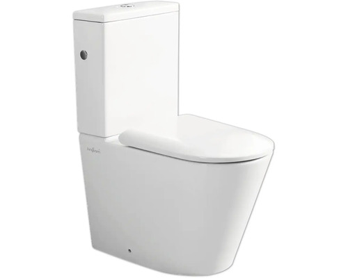 Jungborn spülrandlose WC-Kombination FLORIEL/ONE 64 weiss mit WC-Sitz und Absenkautomatik