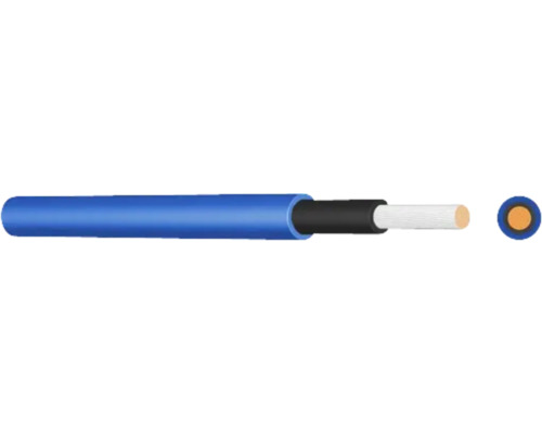 Cordon solaire Eca 6mm2 bleu H1Z2Z2-K (au mètre) Câble électrique avec isolation et conducteurs internes