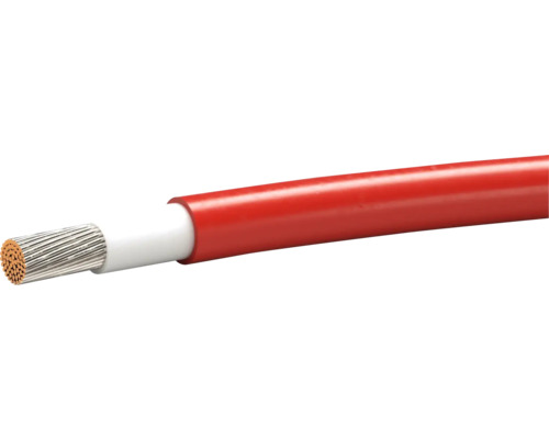 Cordon solaire Eca 6mm2 rouge H1Z2Z2-K anneau de 10m Fil électrique unipolaire avec isolation rouge