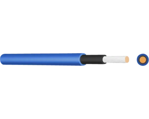 Cordon solaire Eca 6mm2 bleu H1Z2Z2-K anneau de 10m Câble électrique bleu en coupe transversale