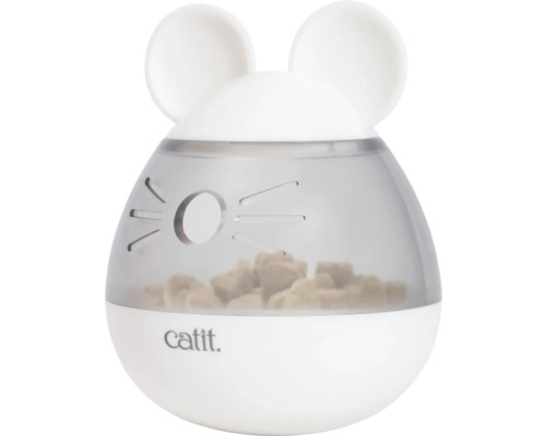 Distributeur de friandises catit Pixi, souris rouge, env. 8 x10 cm, friandises jusqu'à 9 mm