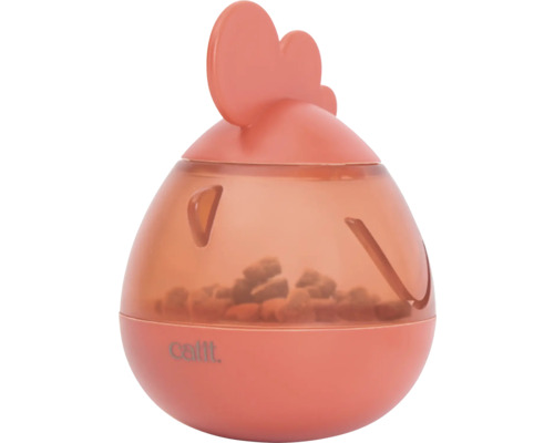 Distributeur de friandises catit Pixi, poule rouge, env. 8 x10 cm, pour friandises jusqu'à 9 mm