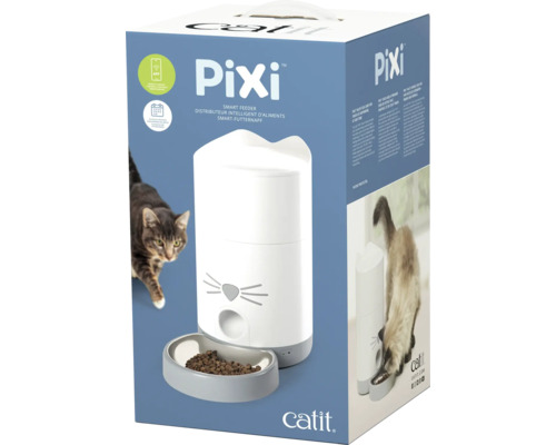 Distributeur de nourriture pour chat Pixi dans sa boîte