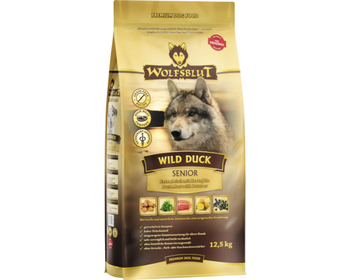 Wolfsblut Wild Duck Senior Trockenfutter für Hunde, 12,5 Kilogramm