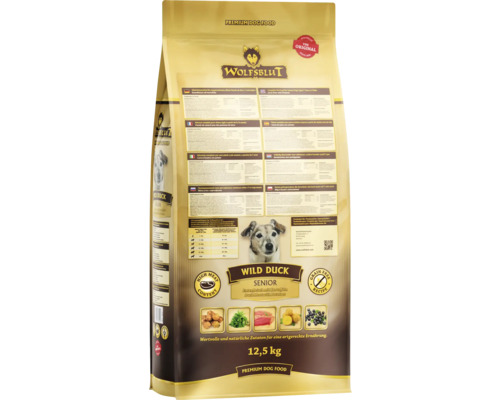 Wolfsblut Wild Duck Senior Premium Hundefutter, 12,5 kg