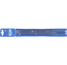Satz Schlüsselfeilen in blauer Verpackung