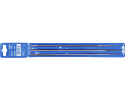 Limes pour chaîne de tronçonneuse PFERD 200 x 4.0 mm Classic, 3/8" 3 pièces Jeu de limes d''aiguille dans un emballage bleu