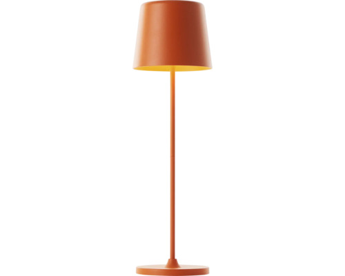 Orangefarbene Stehleuchte