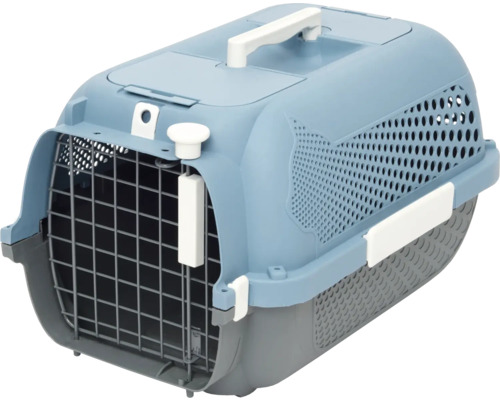 Cage de transport pour animaux de compagnie avec porte en métal grillagée et poignée de transport