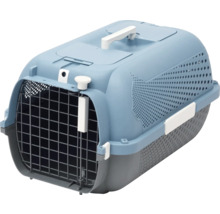 Cage de transport pour animaux de compagnie en plastique avec porte grillagée