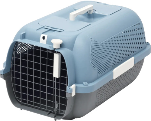 Cage de transport pour animaux de compagnie en plastique avec porte grillagée