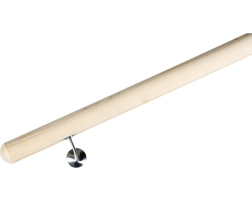 Holzhandlauf mit Halterung