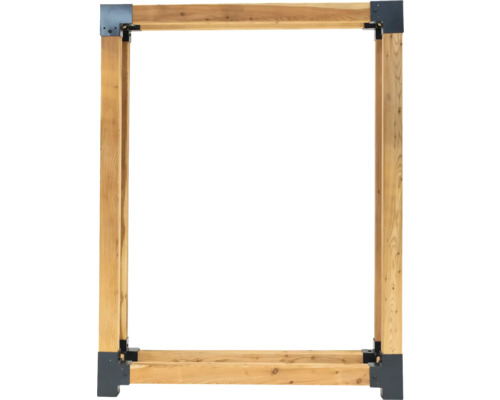 Cadre en bois avec coins en métal pour l''extérieur