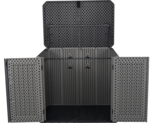 Armoire à outils ouverte pour ranger le matériel de jardinage