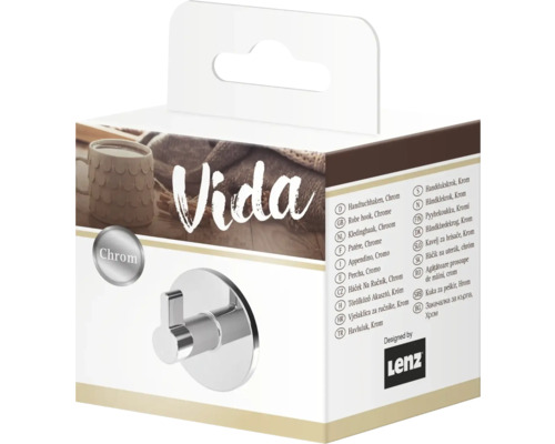 Verpackung eines Handtuchhakens aus Chrom