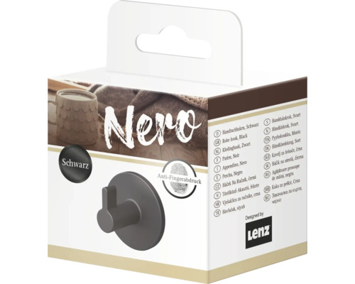 Nero Handtuchhaken, Schwarz, Verpackung