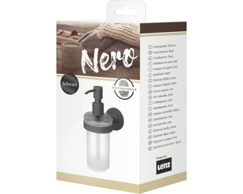 Emballage d''un distributeur de savon noir avec anti-empreintes digitales