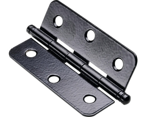 Zierscharnier 60 x 40 x 1,2 mm Stahl schwarz matt 20 Stück Scharnier aus Metall mit Schraubenlöchern