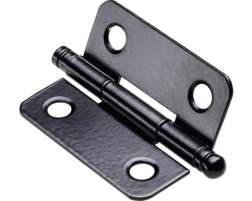 Zierscharnier 40 x 35 x 1,2 mm Stahl schwarz matt 20 Stück Scharnier aus Metall mit Schraublöchern