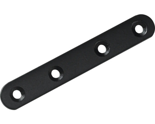 Tôle d’assemblage 100x15 mm noire 50 pièces Plaque de jonction avec quatre trous