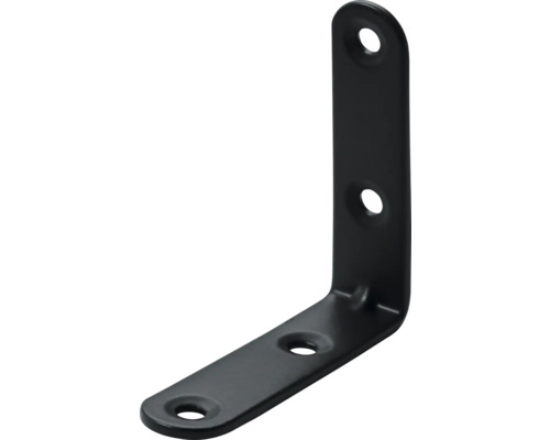 Équerre de chaise 15 x 60 x 60 mm acier noir 25 pièces Equerre avec trous pour la fixation