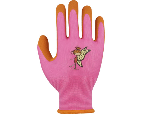 Gants pour enfants Floralie uni taille 5 orange rose vif