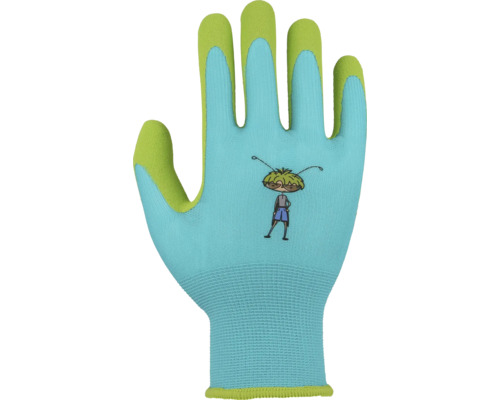 Gants pour enfants Floralie uni taille 5 vert bleu