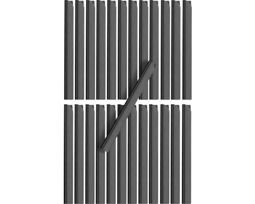 Konsta Profils de serrage pou Panneau rigide double fil 25 pièces anthracite