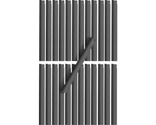 Konsta Klemmprofile für Doppelstabmatte 25 Stück anthrazit